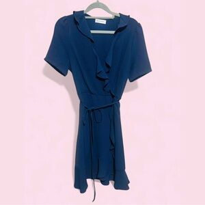 Popular Basics Deep Blue Midi Dress